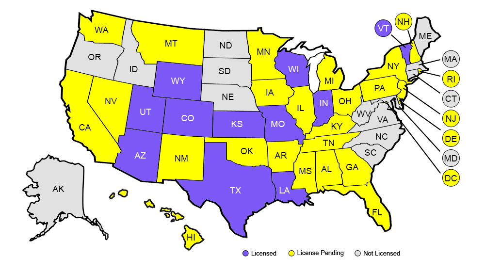 OBPRX Licensure Map 01-M OBPRX Licensure Map 01-M